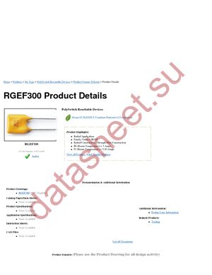 RGEF300 datasheet  